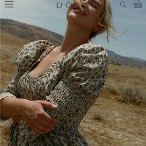 Meribel Dress - CRÈME FLEURS D'AVIGNON